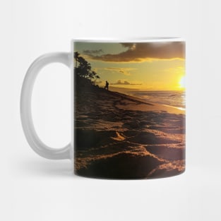 Beach Sunset In Honolulu Mug